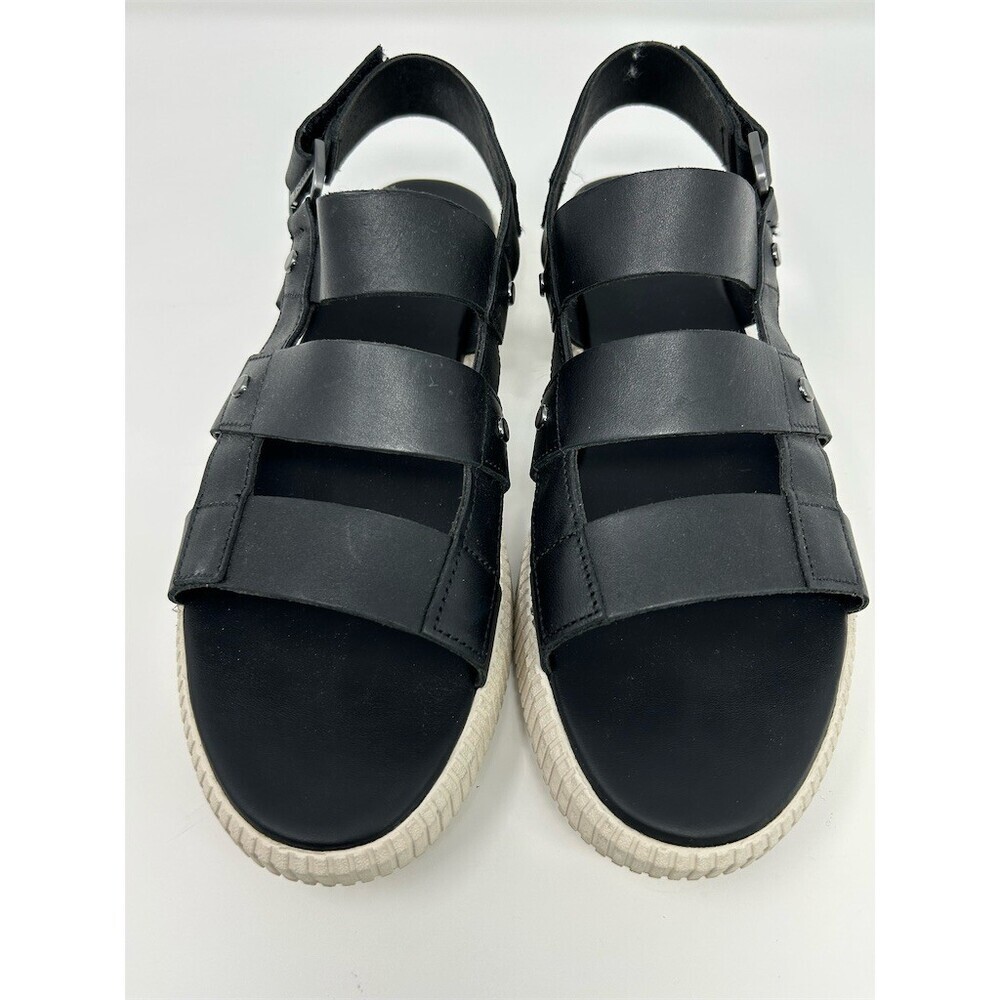 SOREL ONA Ave Womens Slingback Flat Sandals Black Strappy Open Toe Size 10 - Picture 6 of 13